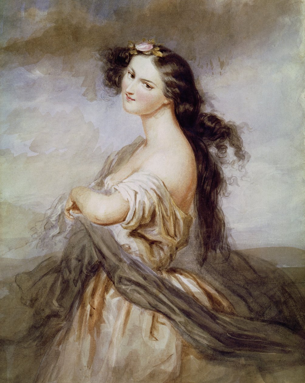 صورة لجولييت دروت (1806-83) بواسطة تشارلز فوليموت