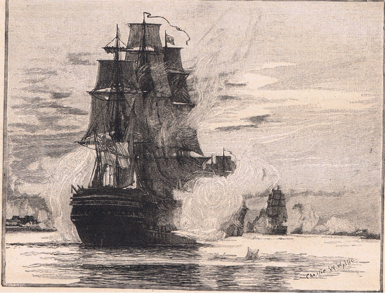 الأسطول البريطاني يمر عبر الدردنيل عام 1807 م بواسطة تشارلز ويليام ويلي