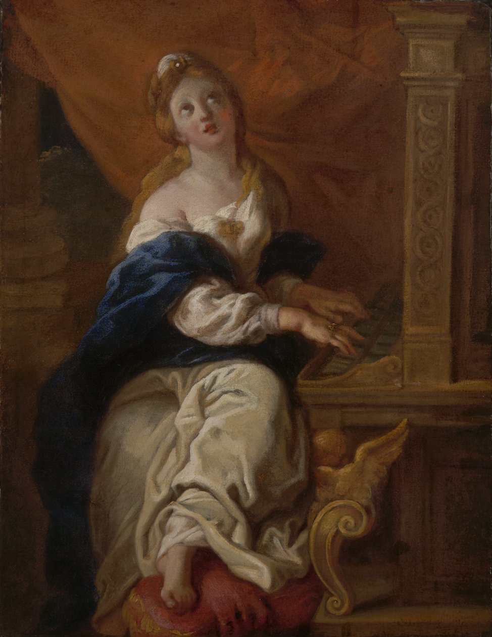 سانت سيسيليا ، c.1700 (زيت على ورق) بواسطة شارل دي لا فوس