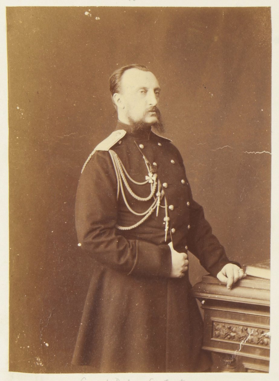 نيكولاس نيكولايفيتش دي روسي - صورة لدوق روسيا الأكبر نيكولاس نيكولايفيتش (1831-1891) ، رسمها بيرجاماسكو ، تشارلز (كارل) (1830-1896). صور الألبومين ، ج. 1874. أرشيف الدولة الروسية للأفلام والصور ، كراسنوجورسك بواسطة تشارلز برجاماسكو