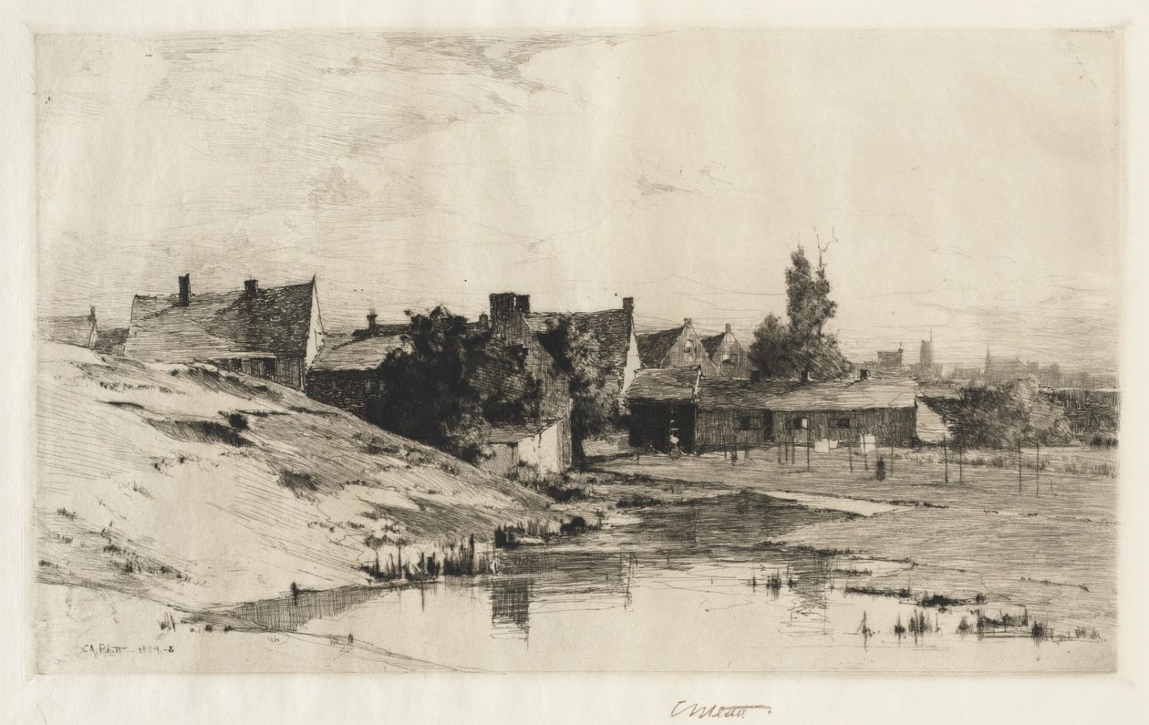 منازل قديمة بالقرب من بروج ، 1884-1888. بواسطة تشارلز آدامز بلات