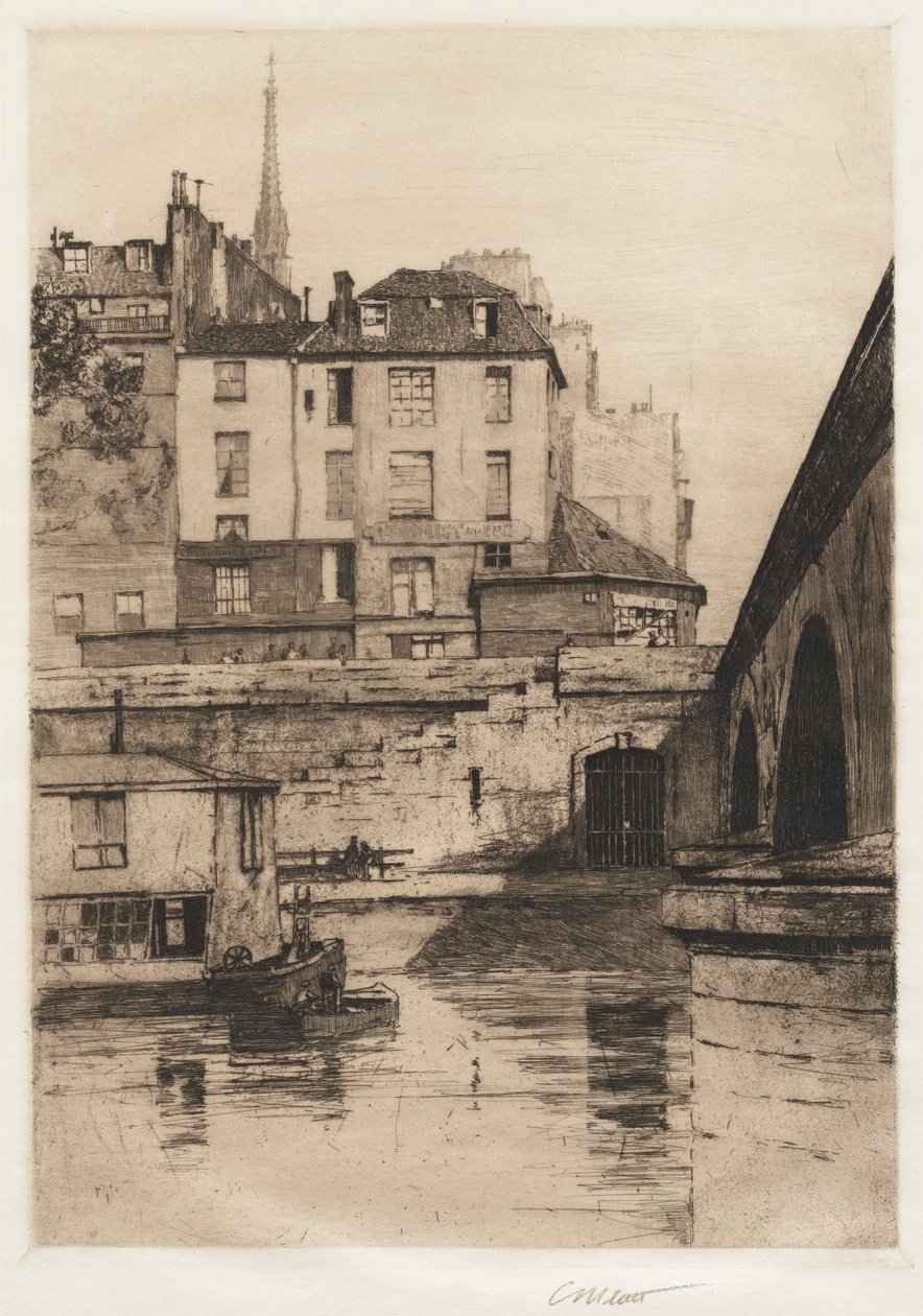 Quai des Orfèvres ، باريس ، 1886. بواسطة تشارلز آدامز بلات