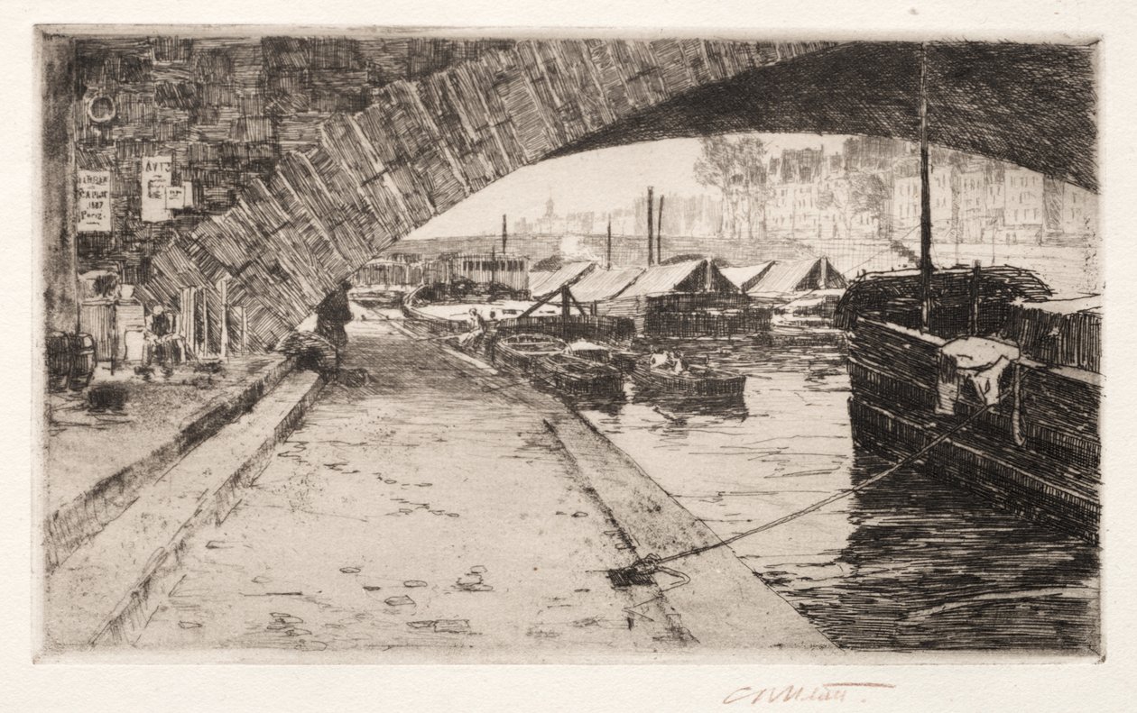 تحت بونت ماري ، باريس ، 1887. بواسطة تشارلز آدامز بلات
