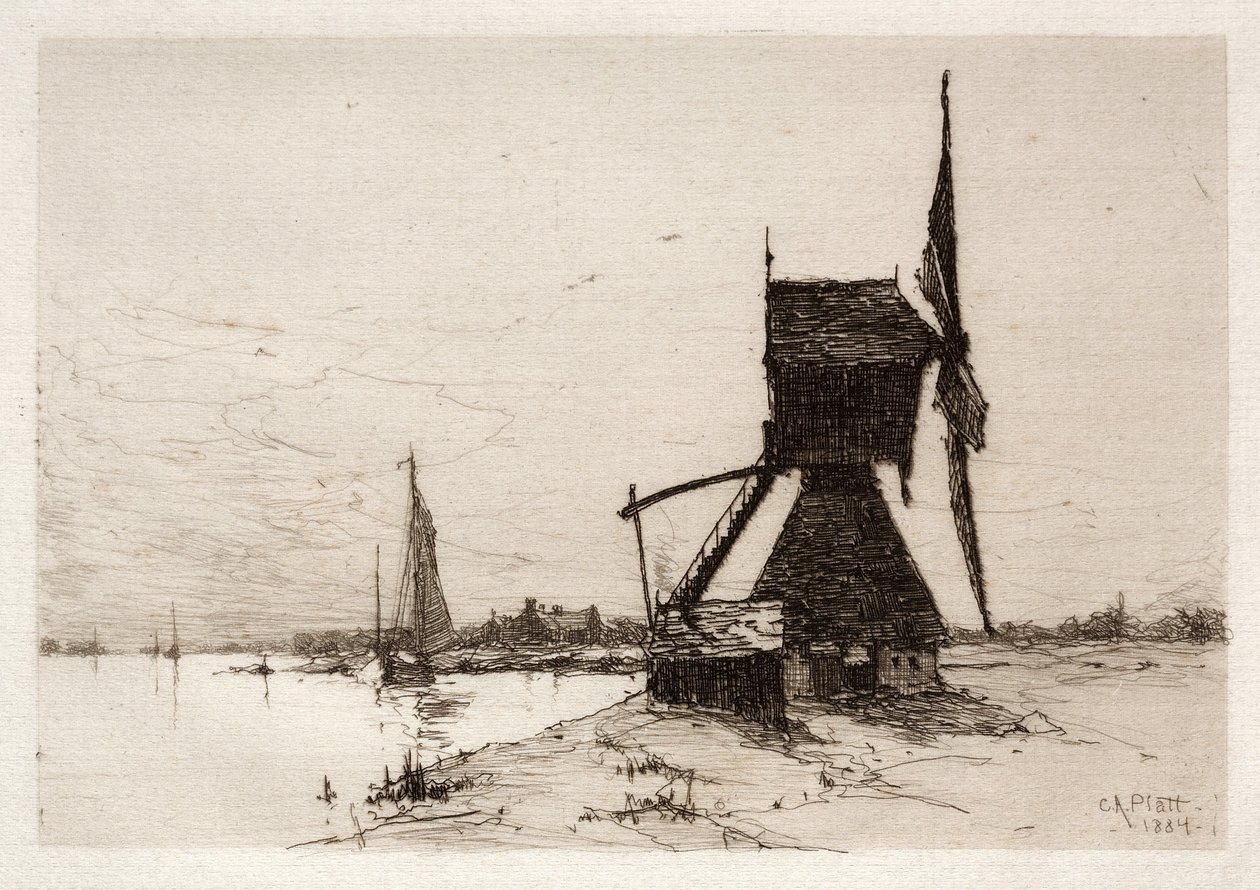 طاحونة هوائية على طول الساحل ، 1884. بواسطة تشارلز آدامز بلات