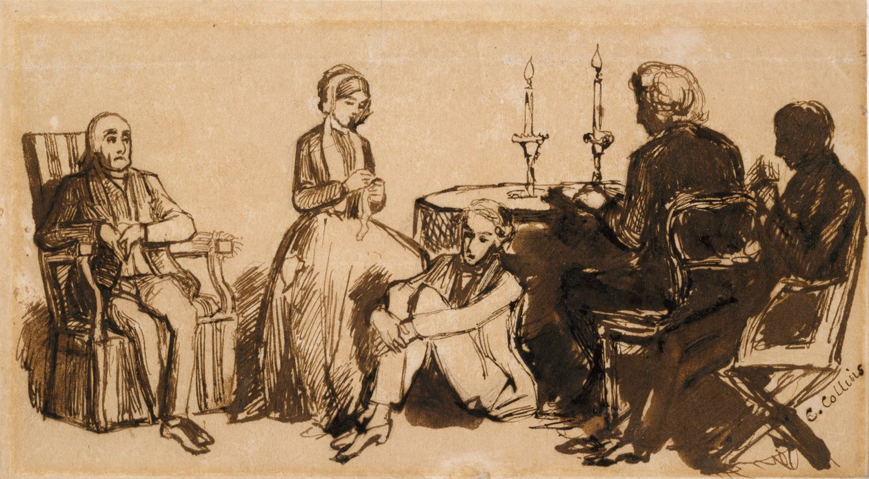 أمسية في بيت كومبس ، 1850-1851 بواسطة تشارلز ألستون كولينز
