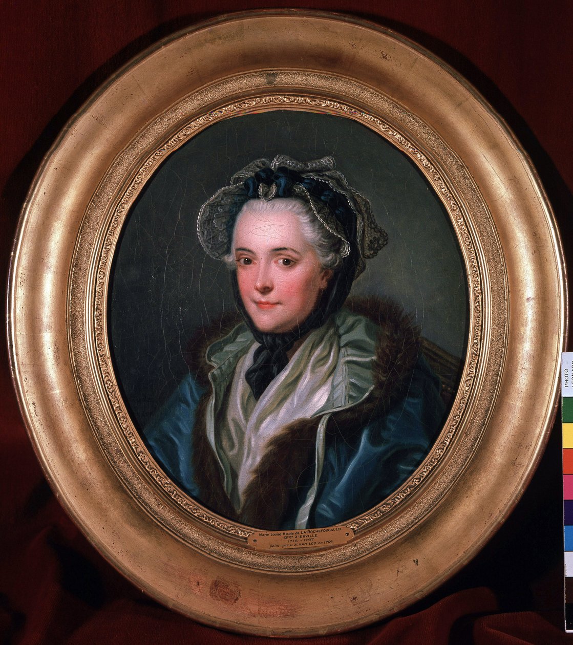 صورة لماري لويز نيكول (ماري لويز نيكول) ، دوقة إنفيل (أنفيل) (1716-1797). لوحة تشارلز أميدي فيليب فان لو (1719-1795) بواسطة تشارلز أميدي فيليب فان لو
