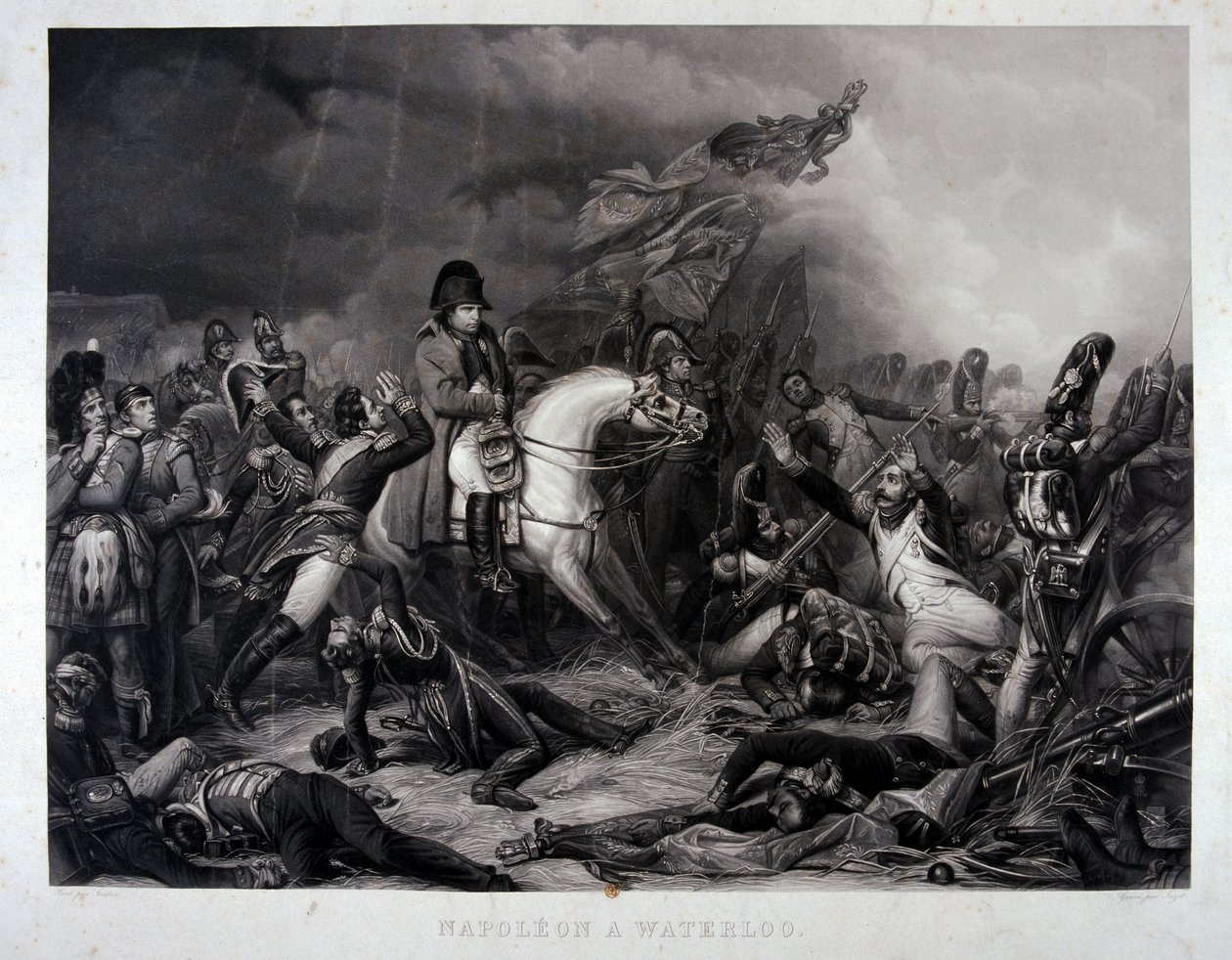 نابليون (1769-1821) في معركة واترلو ، 1815 (الميزوتنت) بواسطة كارل فون ستوبين