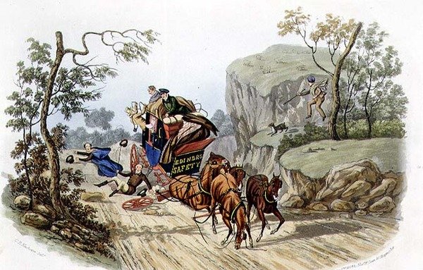 "الحوادث ستقع لأفضل المدربين المعينين!" ، محفور بواسطة حانة RG Reeve (fl.1811-37). بواسطة توماس ماكلين بواسطة تشارلز ب. (بعد) نيوهاوس