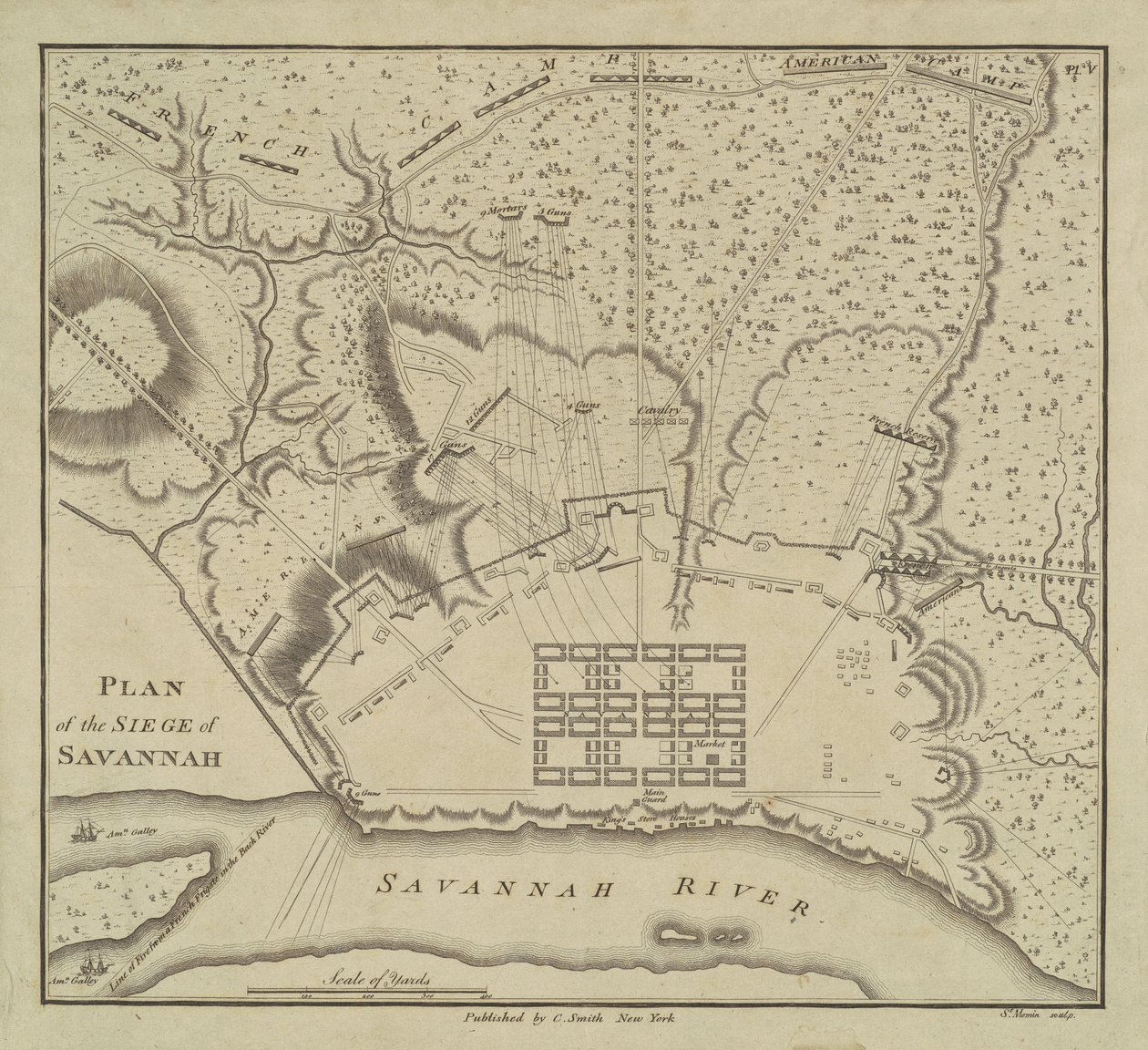 خطة حصار سافانا 1796. بواسطة شارل بالتازار جوليان فيفريت دي سان مين