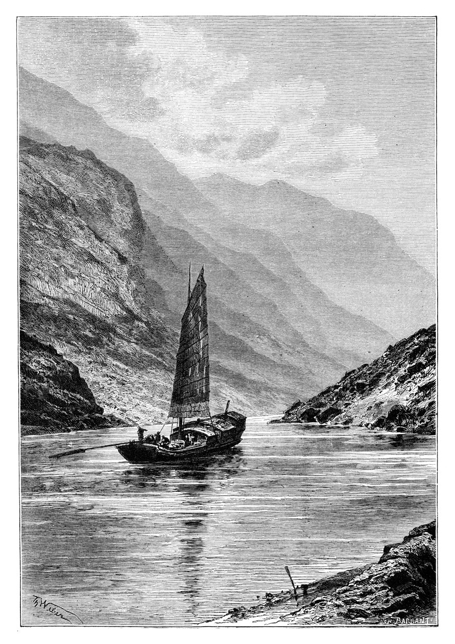 نهر اليانغتسي العلوي ، الصين ، 1895. بواسطة تشارلز باربانت