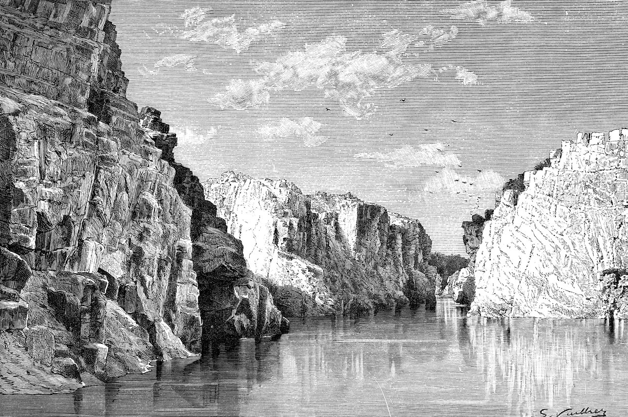 مضيق ماربل روكس ، الهند ، 1895. بواسطة تشارلز باربانت