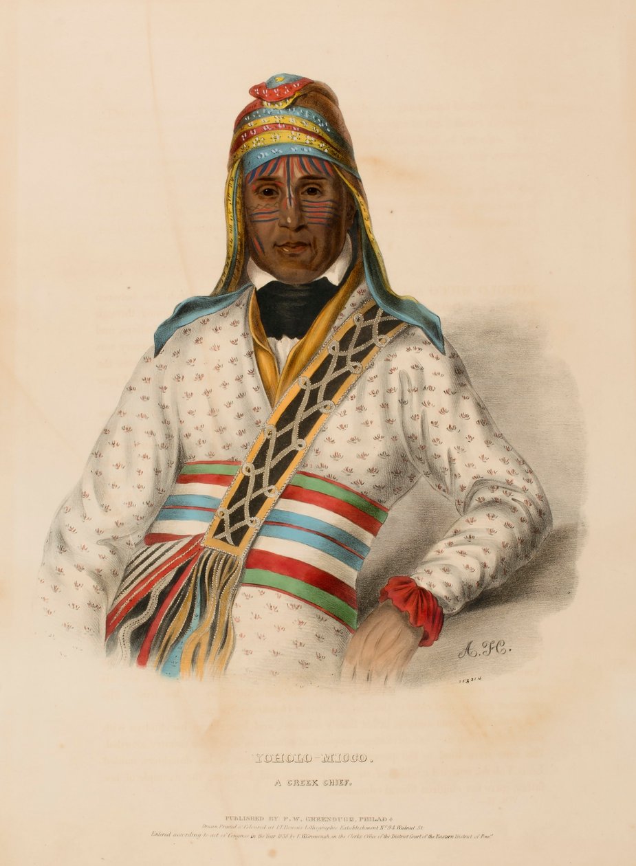يوهولو-ميكو. A CREEK CHIEF.، من تاريخ القبائل الهندية في أمريكا الشمالية بواسطة تشارلز بيرد كينج