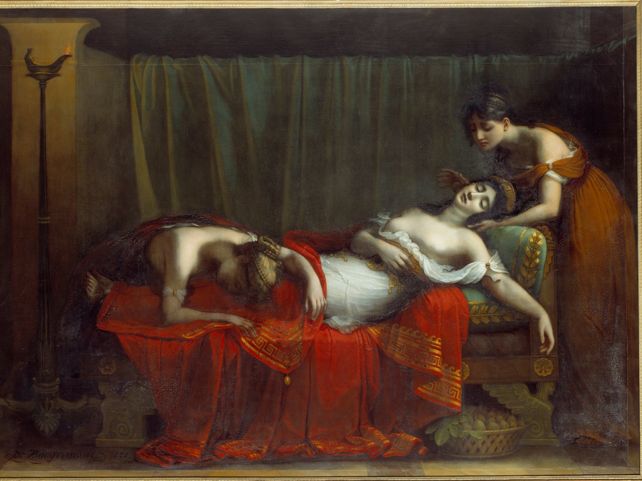 موت كليوباتري. لوحة تشارلز بولانجر دي بوافريمون (1773-1838) بواسطة تشارلز بولانجر دي (بعد) Boisfremont