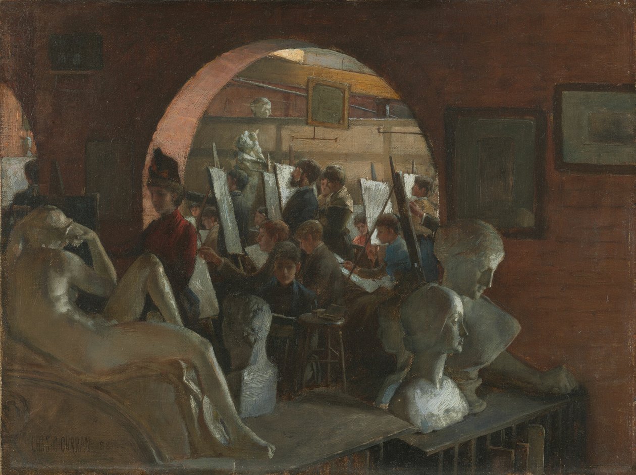 An Alcove in the Art Students 'League، 1888. بواسطة تشارلز سي كوران