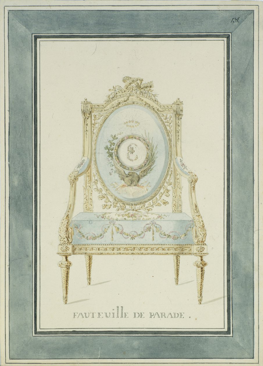 تصميم العرش لقصر كاترين في Tsarskoye Selo ، 1780s بواسطة تشارلز كاميرون