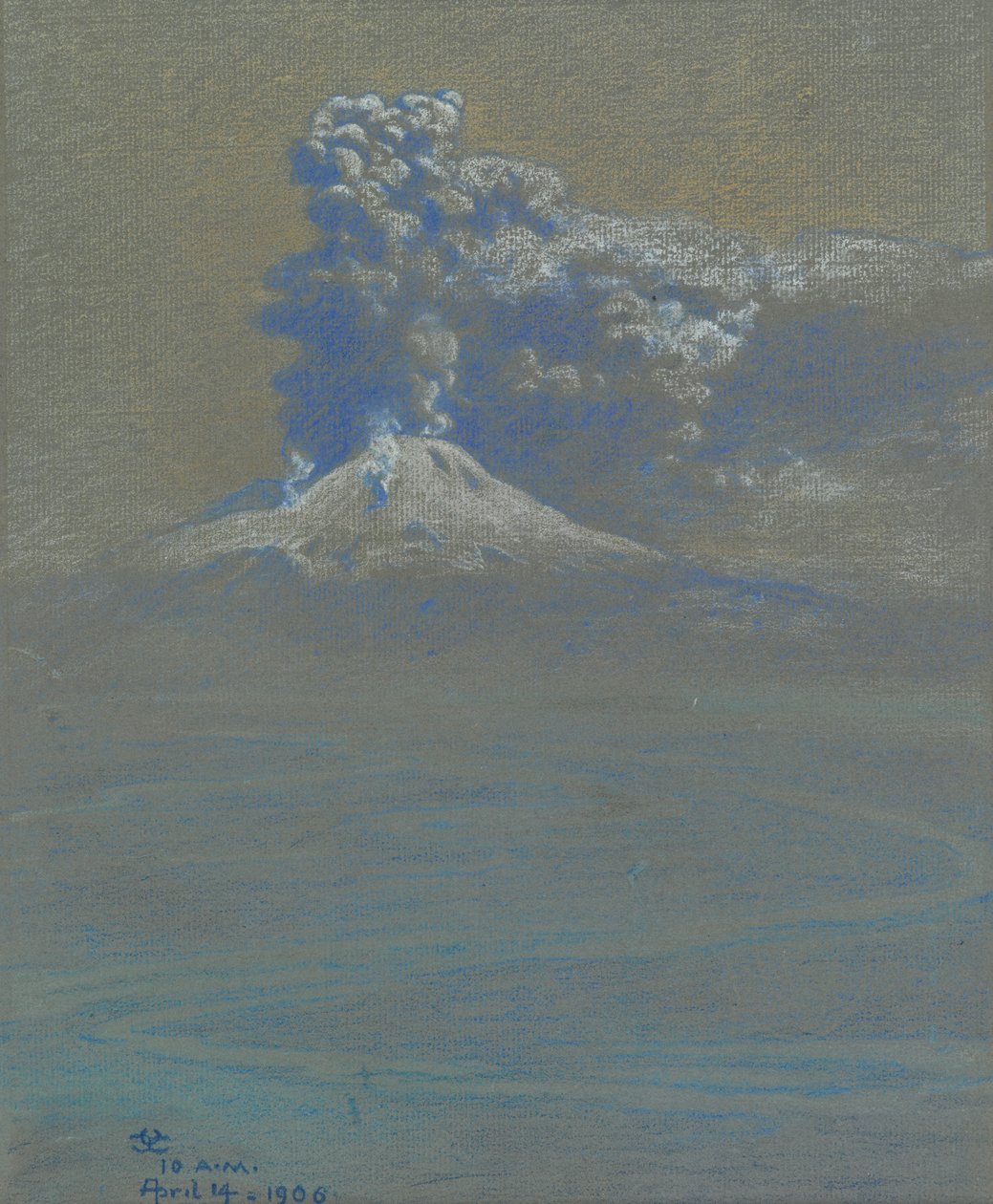 دش من الرماد على أوتافيانو ، 1906 (باستيل على ورق مزرق رمادي-أزرق) بواسطة تشارلز كاريل كولمان