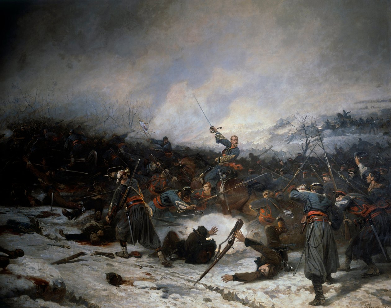 الحرب الفرنسية البروسية عام 1870: "" معركة لايني في 2 ديسمبر بواسطة تشارلز كاستيلاني