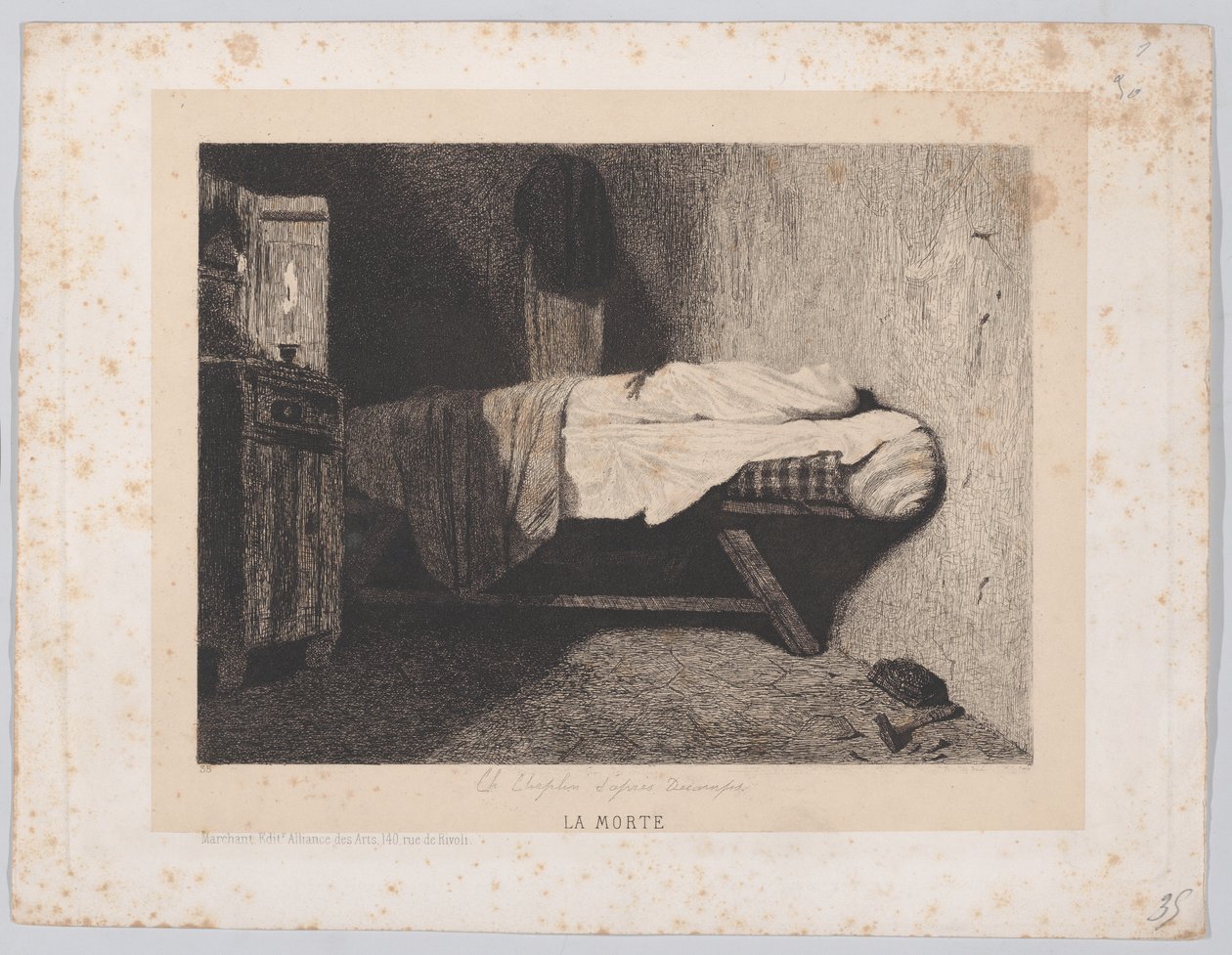 الموت ، 1845-60. بواسطة شارلي شابلن
