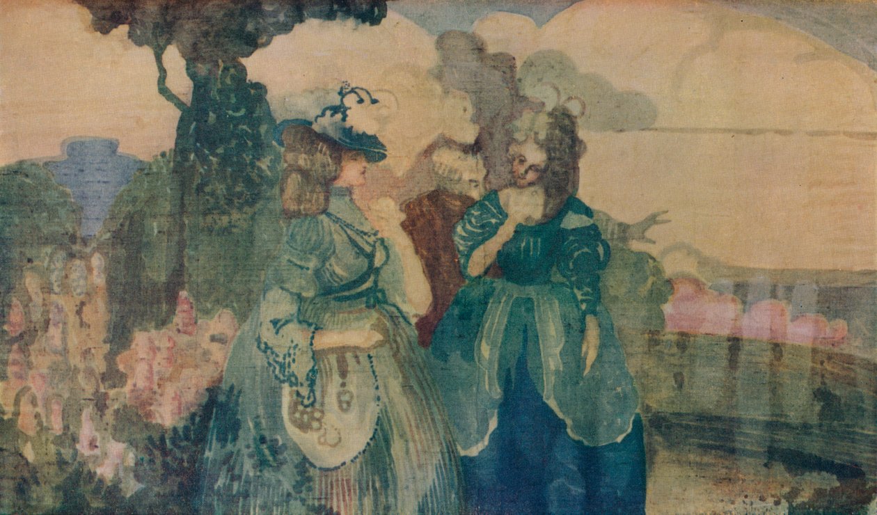 في البلد الأزرق أو Colloque Sentimentale ، c1895 بواسطة تشارلز إدوارد كوندر