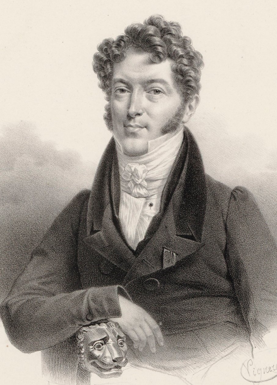 صورة لعازف الكمان والملحن تشارلز فيليب لافونت 1781-1839. بواسطة تشارلز كونستانس