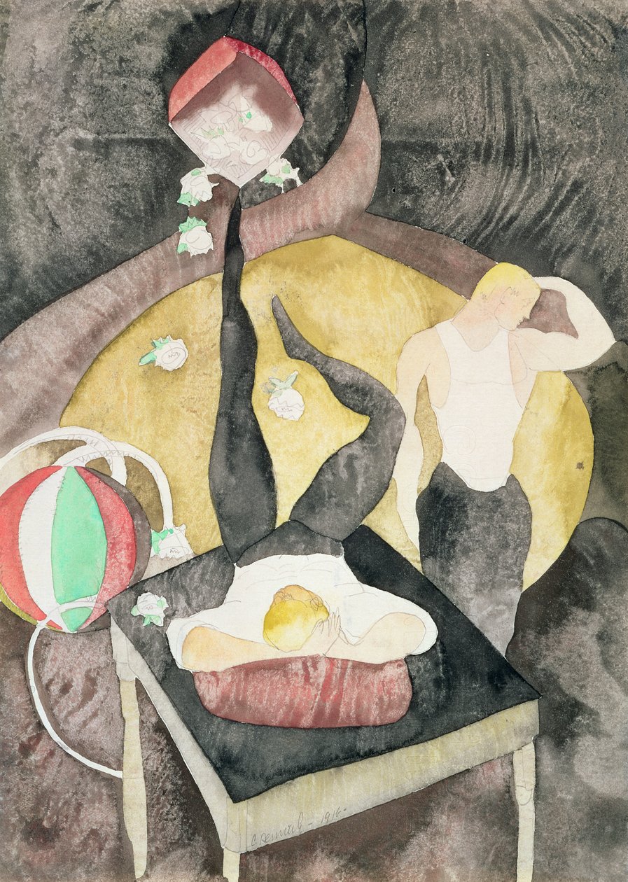 اثنان من Acrobat Jugglers ، 1916 (مرحاض على ورق) بواسطة تشارلز ديموت