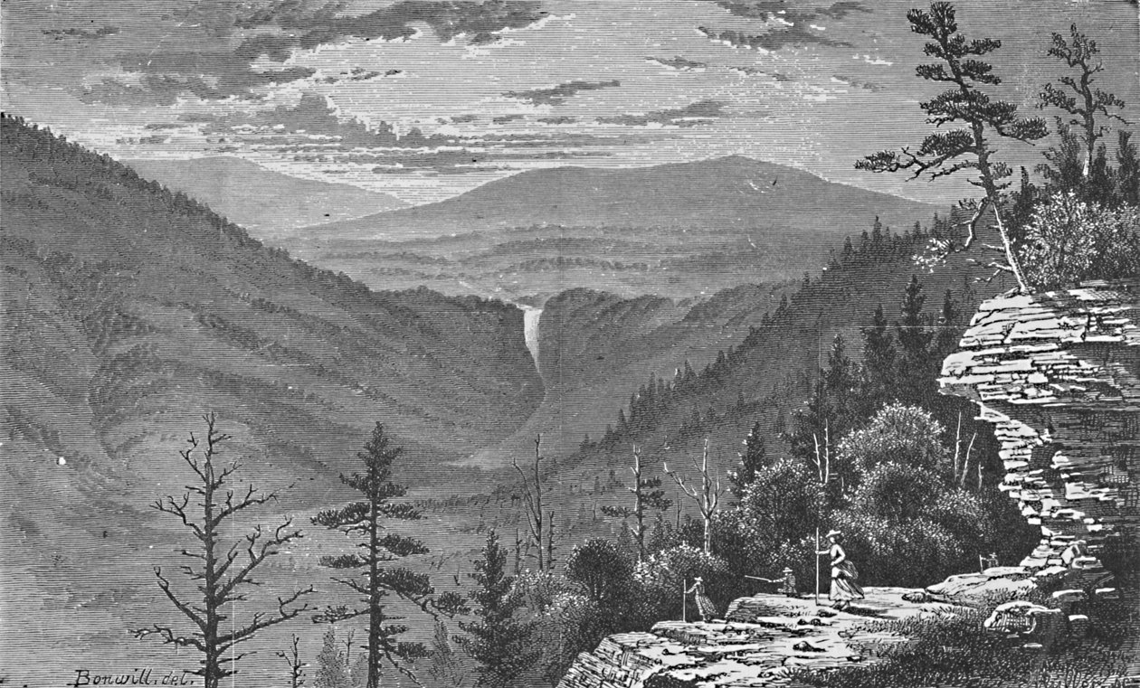 صخرة الغروب ، جبال كاتسكيل ، 1883 بواسطة تشارلز إي. بونويل