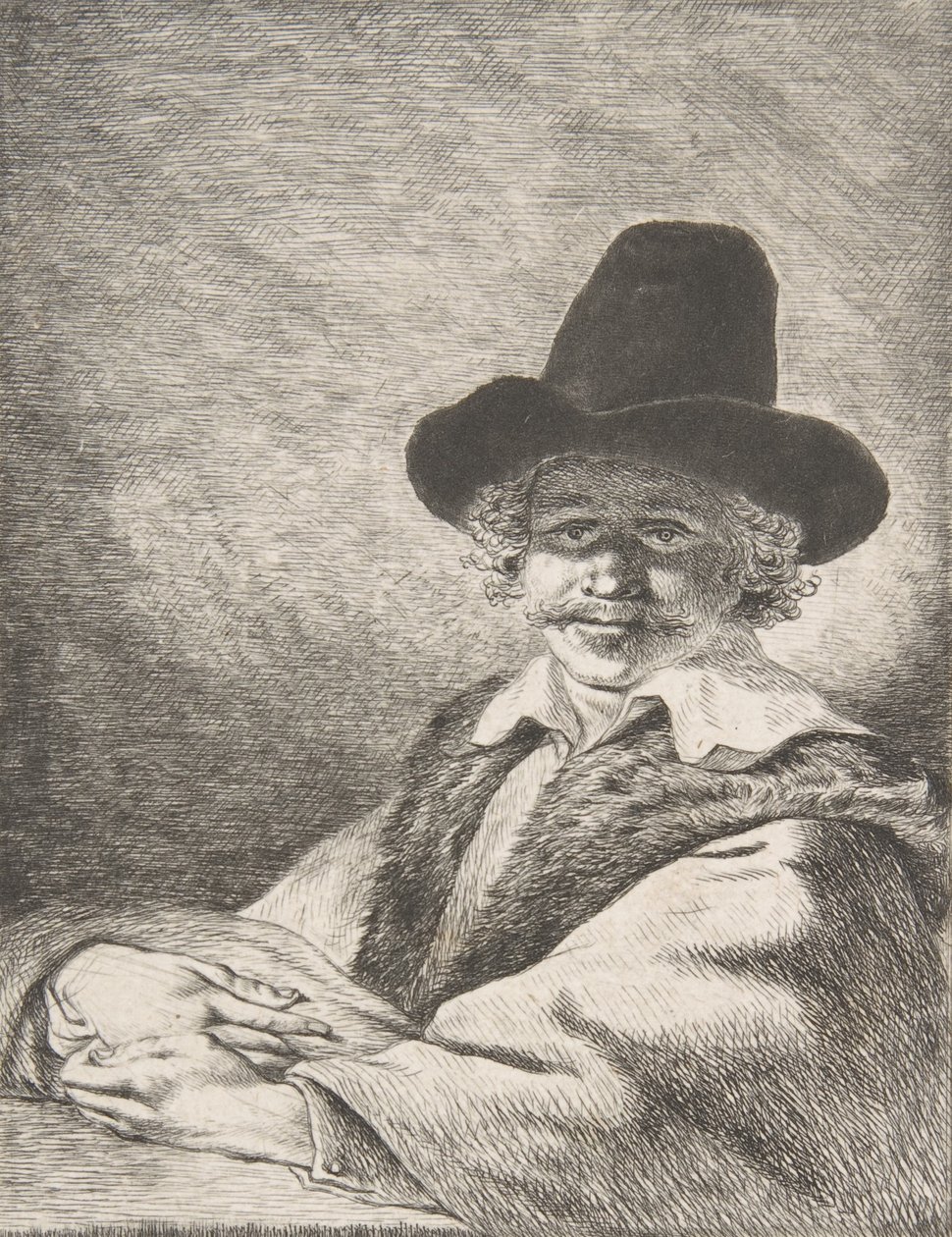 صورة لرجل جالس في قبعة ، 1782. بواسطة تشارلز إتشارد