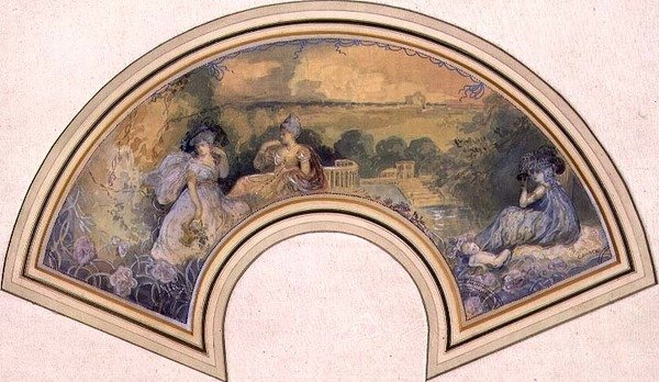 تصميم المروحة ، حوالي 1893-98 بواسطة تشارلز إدوارد كوندر