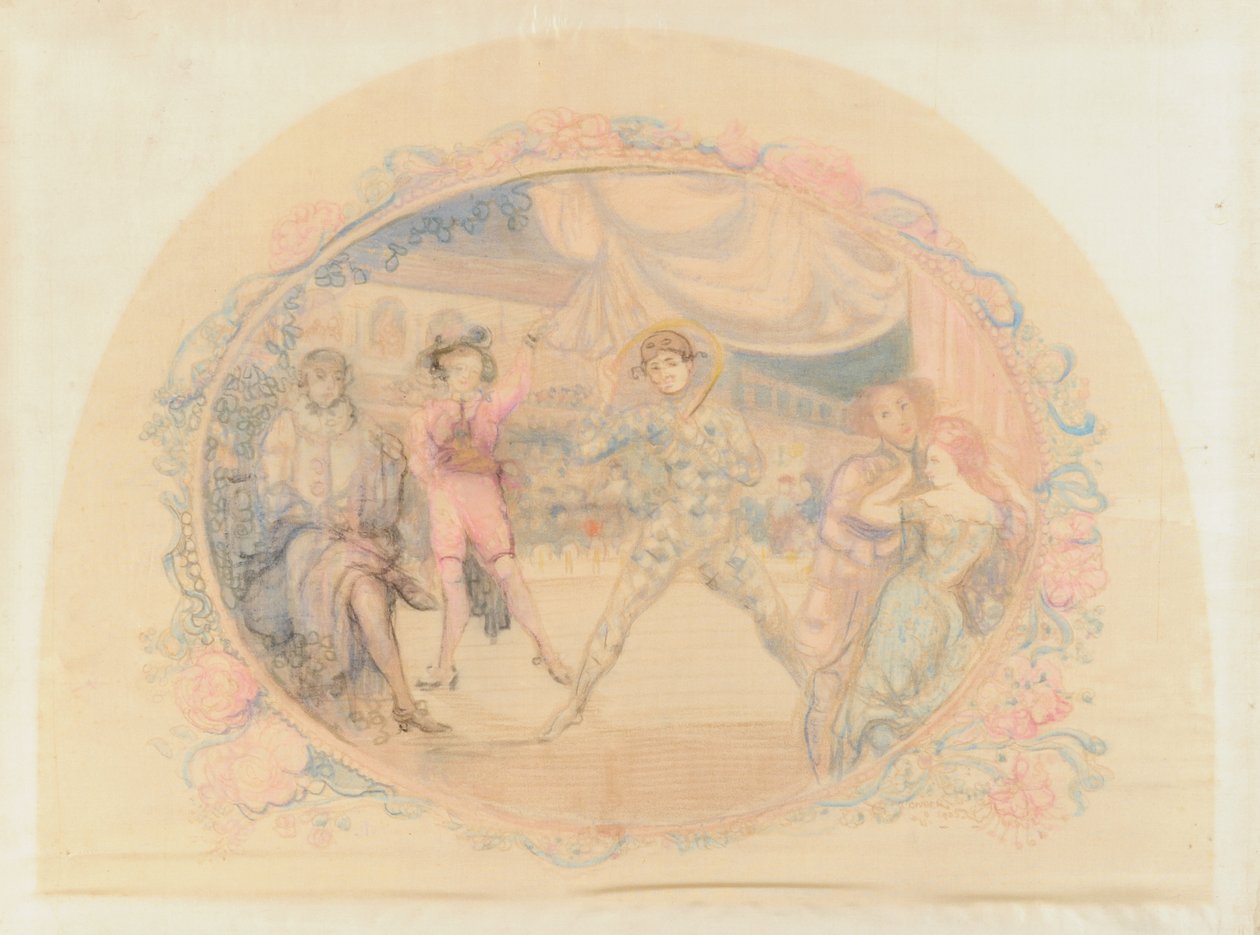 Harlequin SAMuse ، 1905 (مرحاض على ورق) بواسطة تشارلز إدوارد كوندر