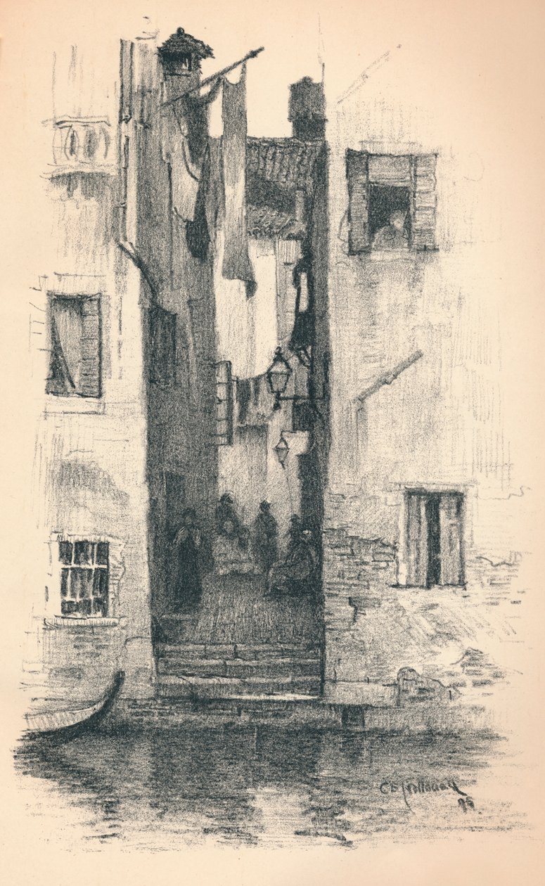 شارع في البندقية ، 1895 بواسطة تشارلز إدوارد هولواي