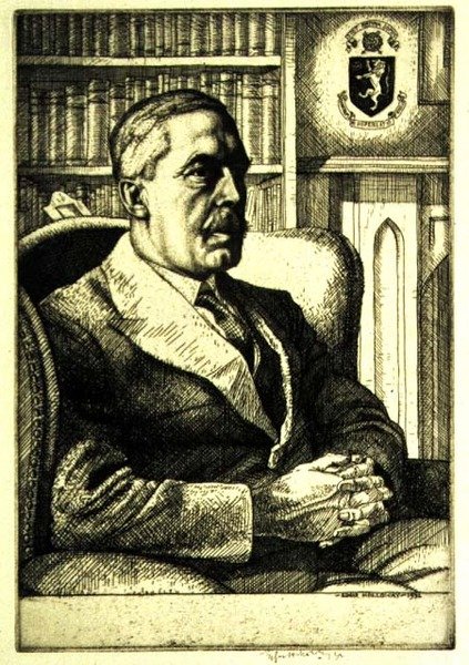 صورة للسير سيريل نوروود (1875-1956) 1932 (حفر) بواسطة تشارلز إدوارد هولواي