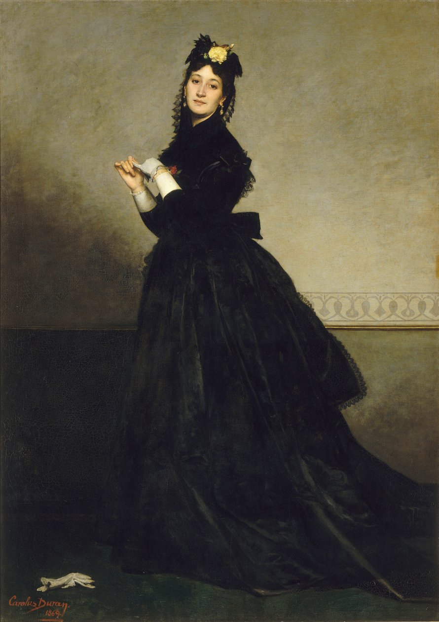 La Dame aux gants The Lady with the Glove ، 1869. بواسطة تشارلز إميل أوغست كارولوس دوران