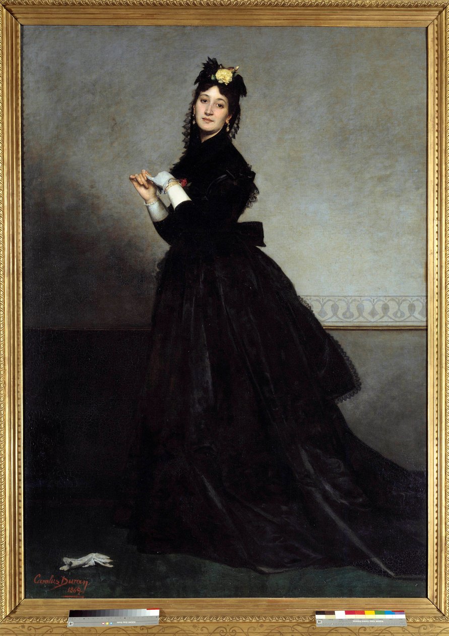 سيدة في القفاز لوحة لإميل أوغست كارولوس دوران (1837-1917) 1869 صن. 2،28 × 1،64 م باريس ، متحف دورسيه بواسطة تشارلز إميل أوغست كارولوس دوران
