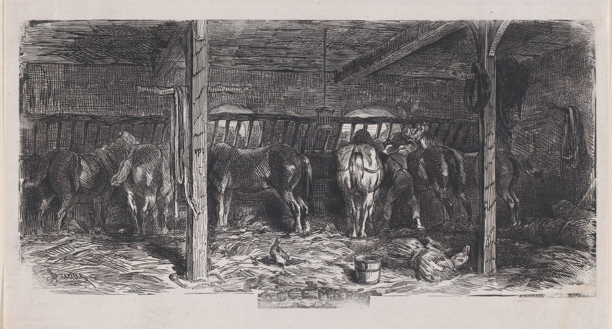 كانون الأول (ديسمبر) من ألبوم الموضوعات الريفية ، 1859. بواسطة تشارلز إميل جاك