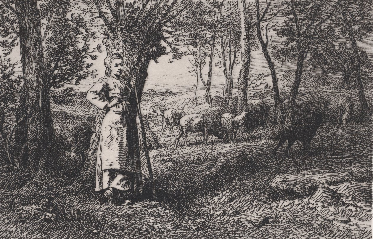 الراعية 1868. بواسطة تشارلز إميل جاك