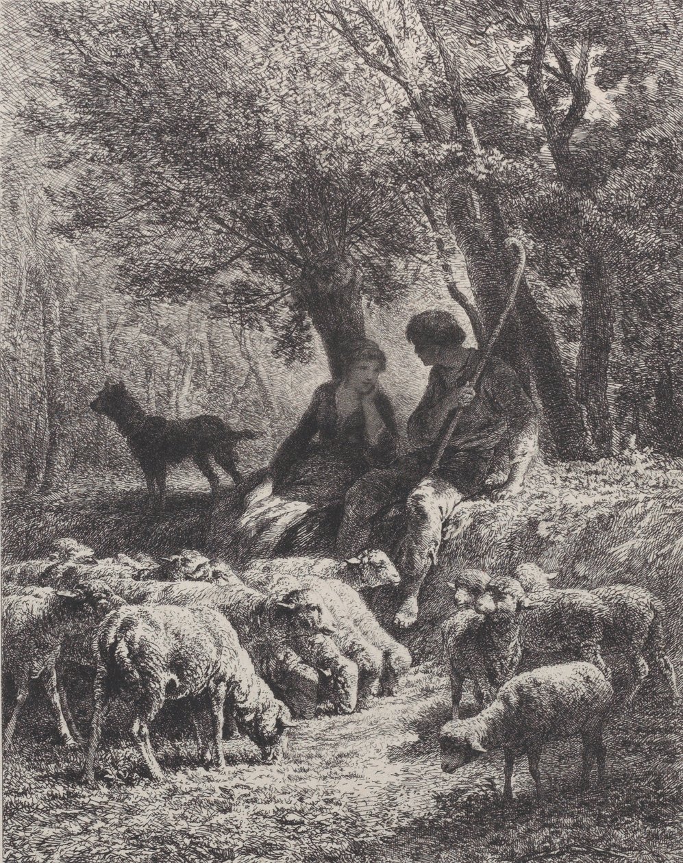 المشهد الرعوي 1864. بواسطة تشارلز إميل جاك