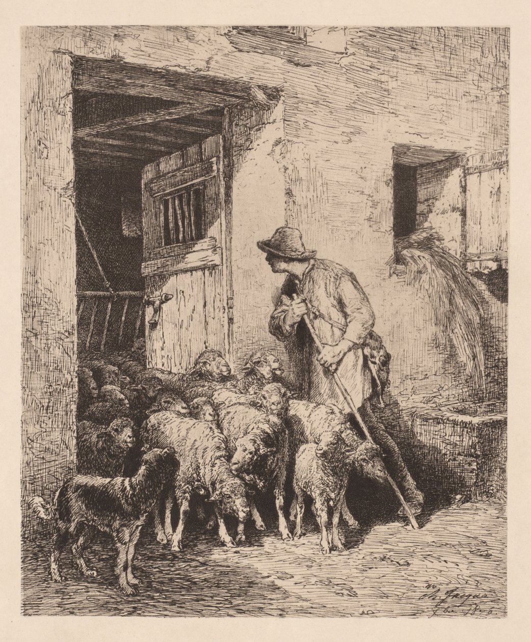 خروج القطيع خروج القطيع 1876. بواسطة تشارلز إميل جاك