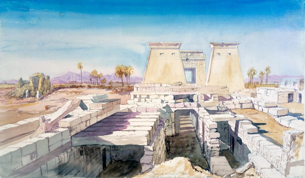 الكرنك ، مصر ، 1863 بواسطة شارل إميل دي تورنيمين