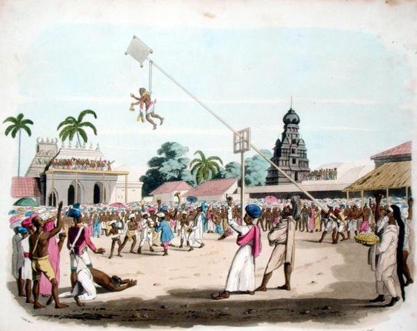 احتفال بربري ، من "رسومات شرقية" ، نقشها توماس ميدلاند (1755-1823) ، نُشر عام 1803 (ليثو ملون) بواسطة شارل اميليوس (بعد) ذهب