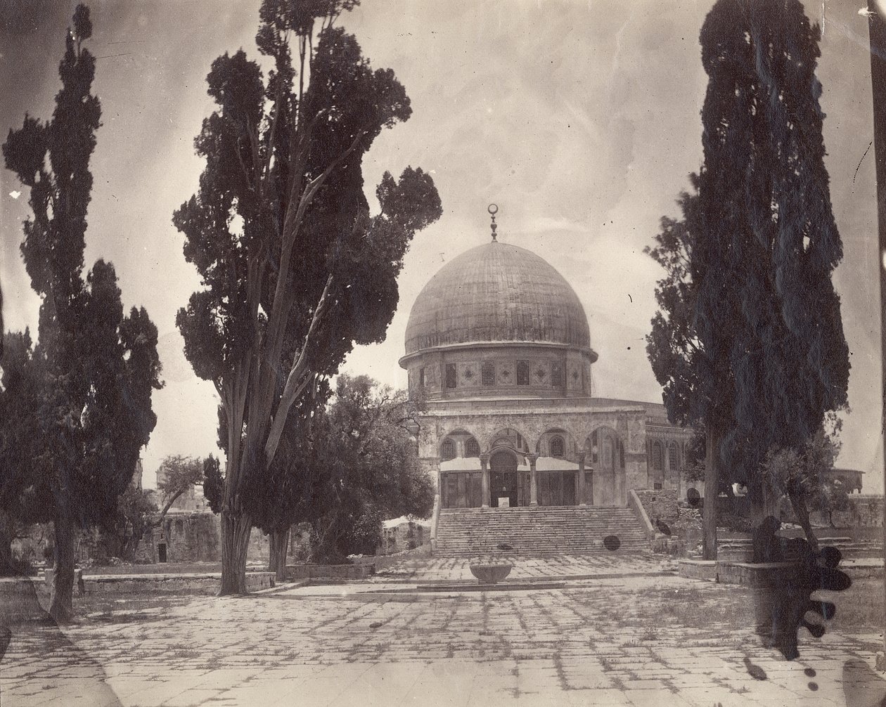 قبة الصخرة على الحرم الشريف في القدس ، من الجنوب ، 1870 بواسطة تشارلز ف. تيرويت دريك