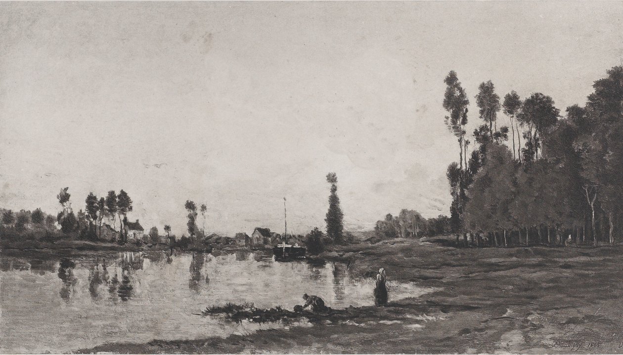 على ضفاف النهر ، 1865. بواسطة تشارلز فرانسوا داوبيني