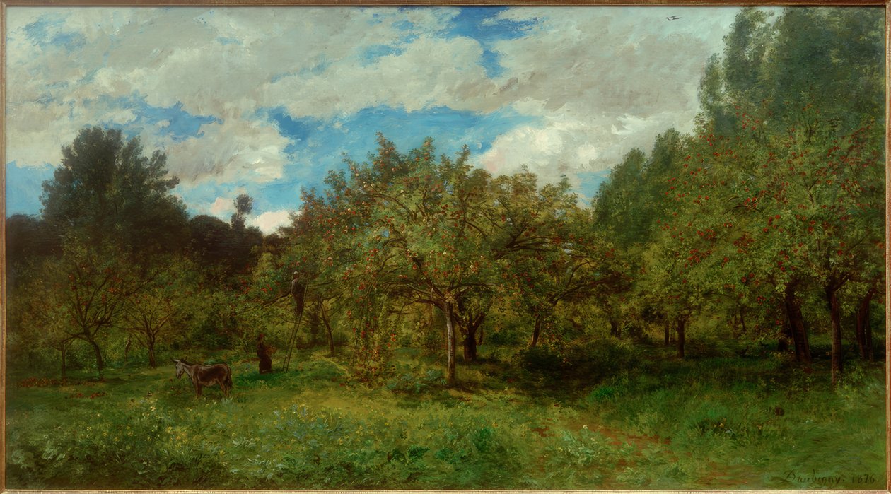 CFDaubigny ، البستان الفرنسي في وقت الحصاد بواسطة تشارلز فرانسوا داوبيني