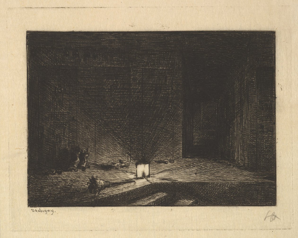 داخل نزل ، 1861-1862. بواسطة تشارلز فرانسوا داوبيني