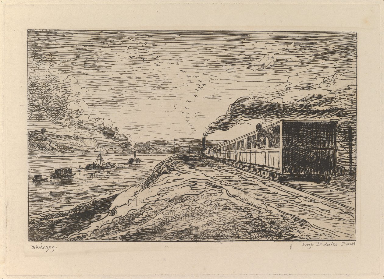Le Départ Le Retour ، من Le Voyage en bateau ، 1861. بواسطة تشارلز فرانسوا داوبيني