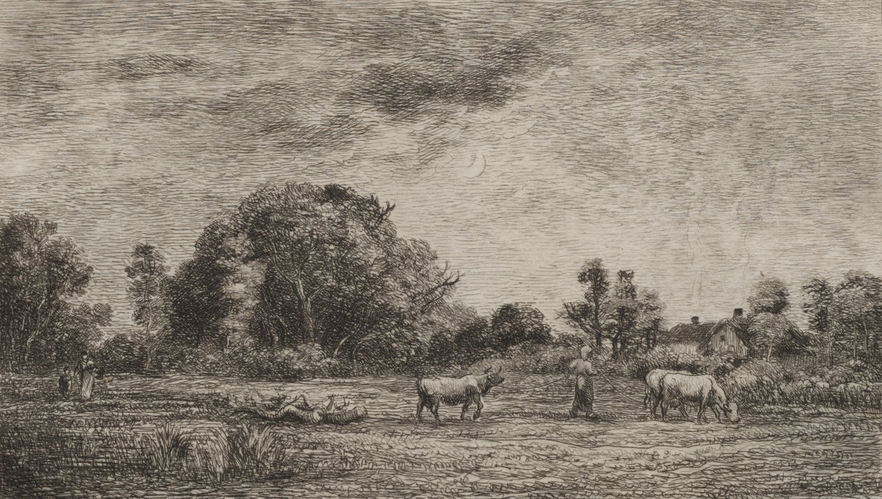 طلوع القمر ، 1861. بواسطة تشارلز فرانسوا داوبيني