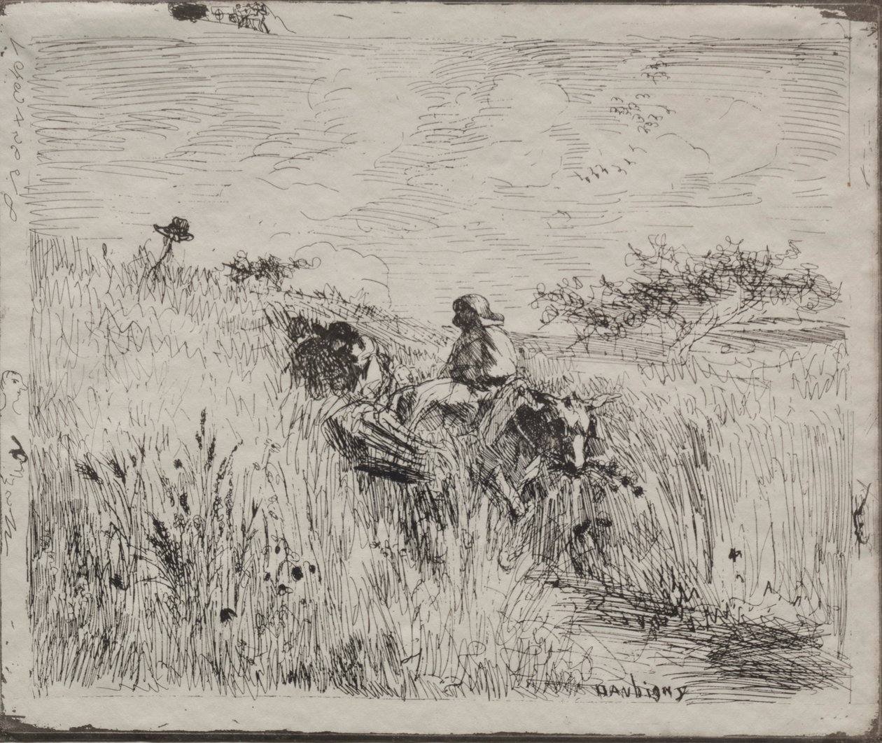 المسار عبر حقل الحبوب ، الانطباع الأصلي 1862 ، طبع في عام 1921. بواسطة تشارلز فرانسوا داوبيني