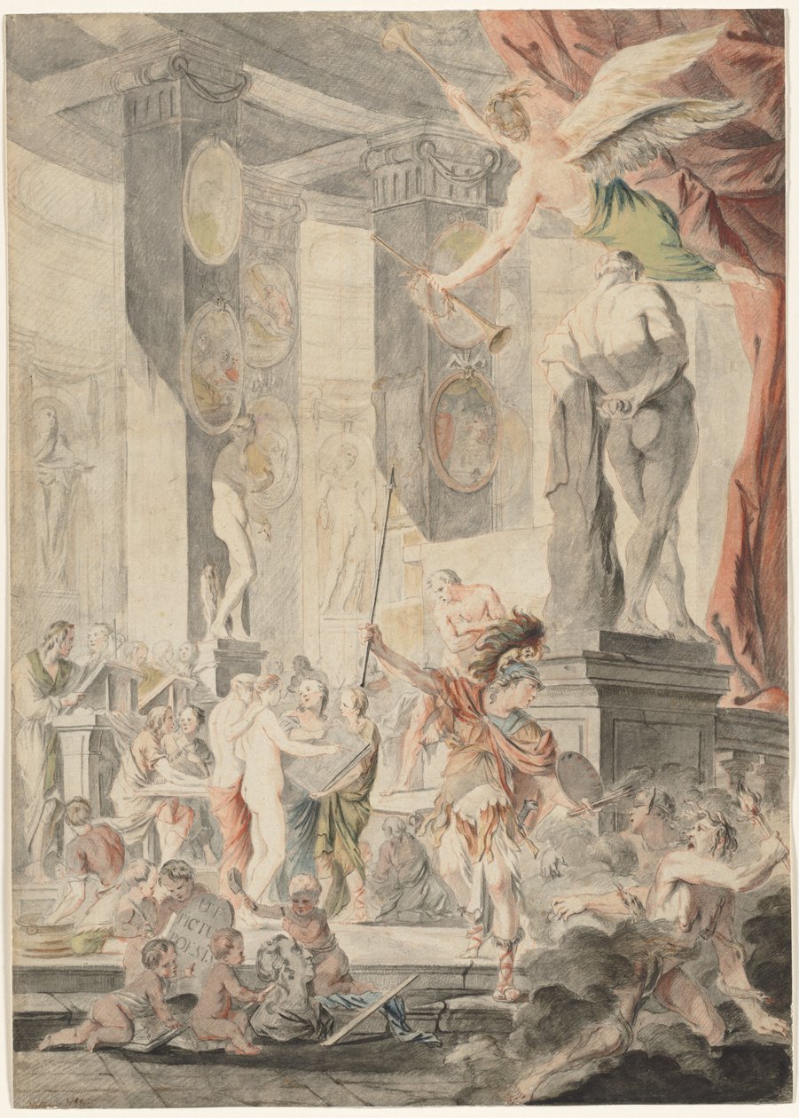 للرسم ، 1745-1746. بواسطة تشارلز فرانسوا هوتين