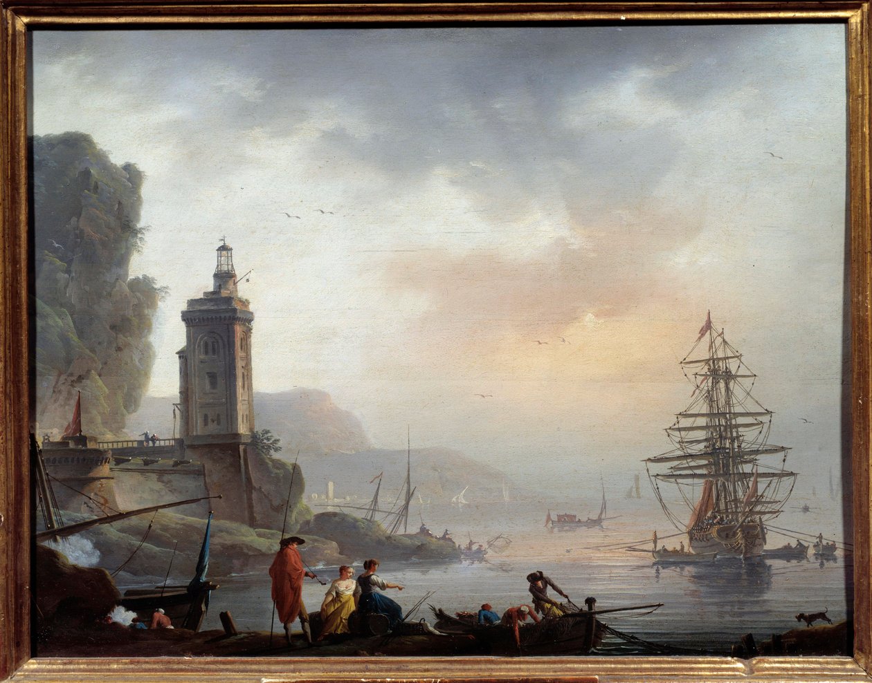 لوحة شاطئية لتشارلز فرانسوا جرينير دي لاكروا دي لاكروا دي مرسيليا (1720-1779) القرن الثامن عشر مرسيليا ، متحف الفنون الجميلة بواسطة شارل فرانسوا لاكروا دي مرسيليا
