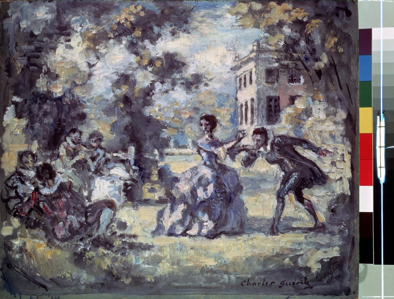 "Scene galante" (مشهد غرامي) لوحة تشارلز غيرين (1875-1939) حوالي عام 1908 سانت بطرسبرغ ، متحف هيرميتاج د. بواسطة تشارلز فرانسوا بروسبر غيران