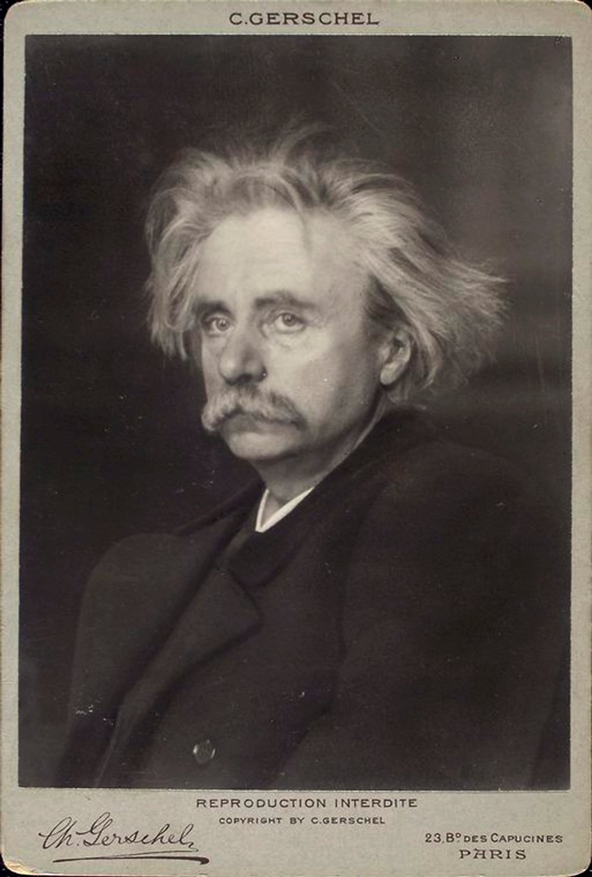 Edvard Grieg ، ملحن وعازف بيانو نرويجي ، أواخر القرن التاسع عشر أو أوائل القرن العشرين بواسطة تشارلز جيرشل